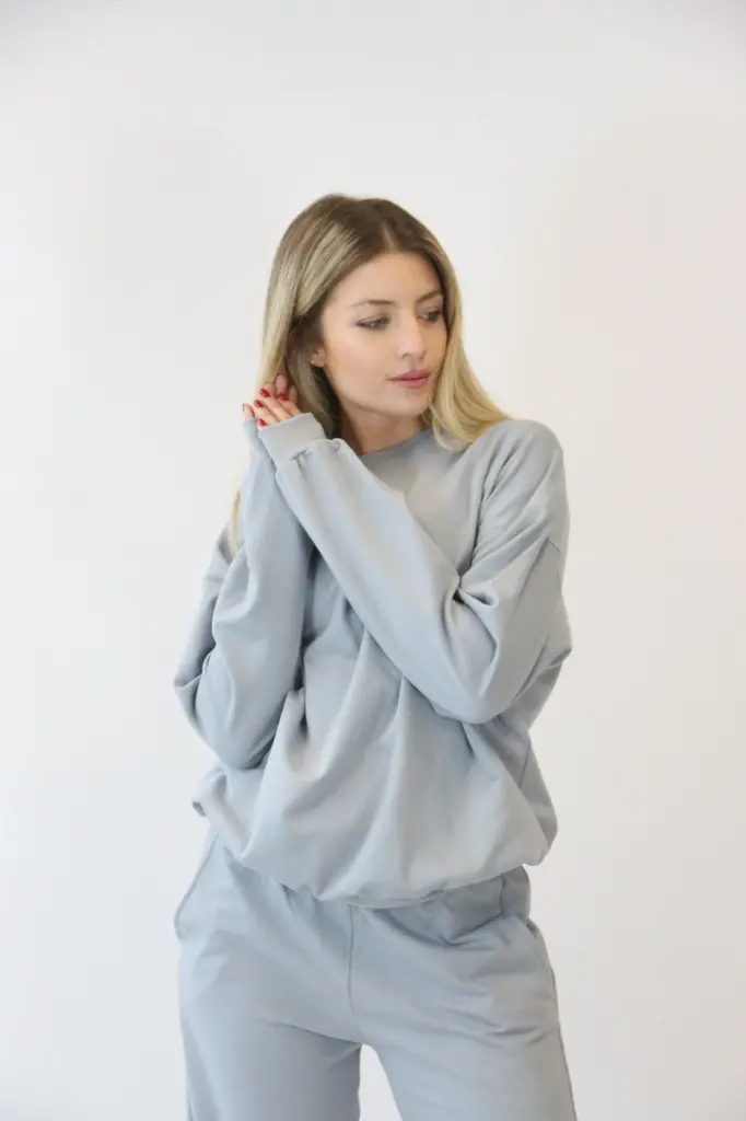 [BOLRU-S-GR] Buzo Over c/Red Liso Rústico (S, Gris Ceo)